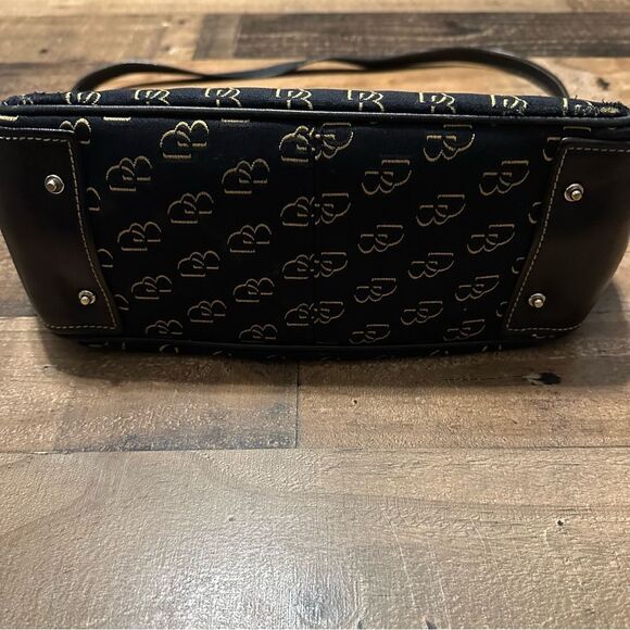 Dooney & Bourke Signature Satchel - Black/Tan - Picture 3 of 8